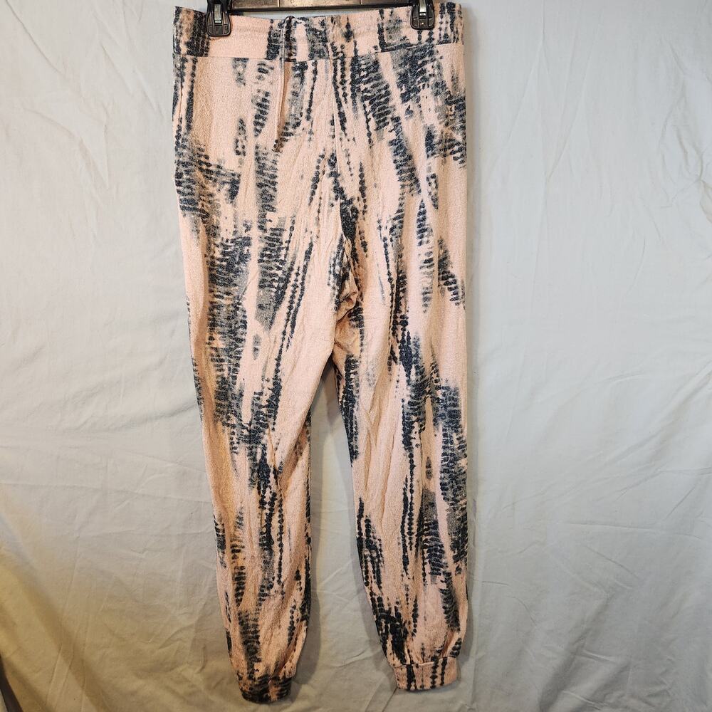 BKE Buckle Peach Coral & Black Tie Dye Soft Knit Joggers Lounge Pants - Size L